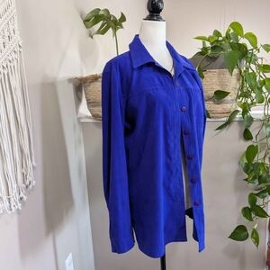 4/$20 Vintage Alia Deep Purple Long Sleeve Shirt Jacket Size 12